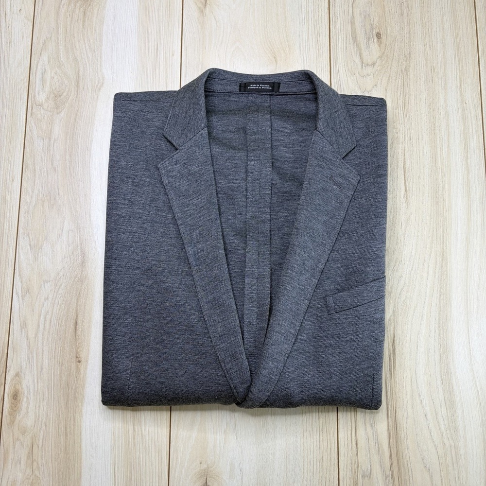 Nordstrom Men's Shop Knit Sport Coat Gray 46R Trim Fit Casual Blazer NWT